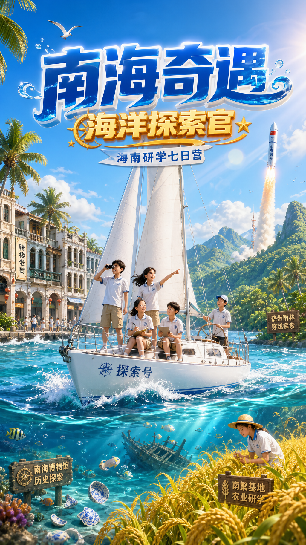 南海奇遇研学海报
