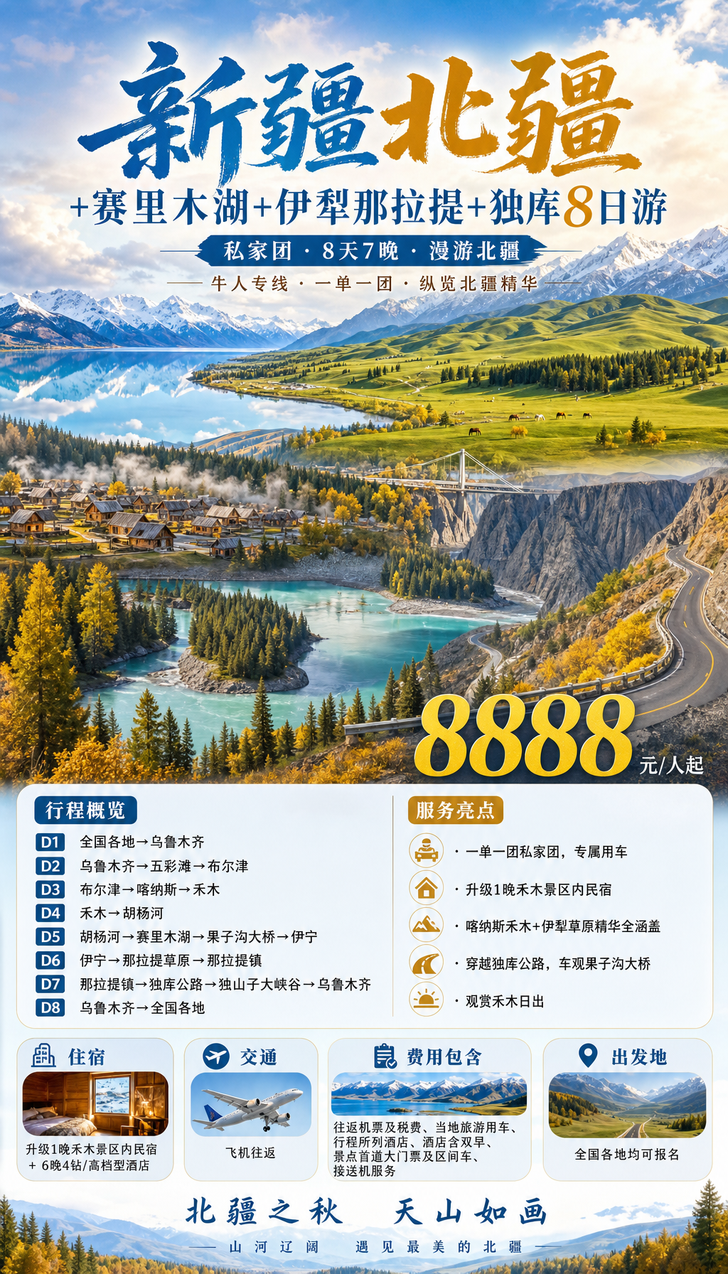 新疆北疆旅游宣传海报