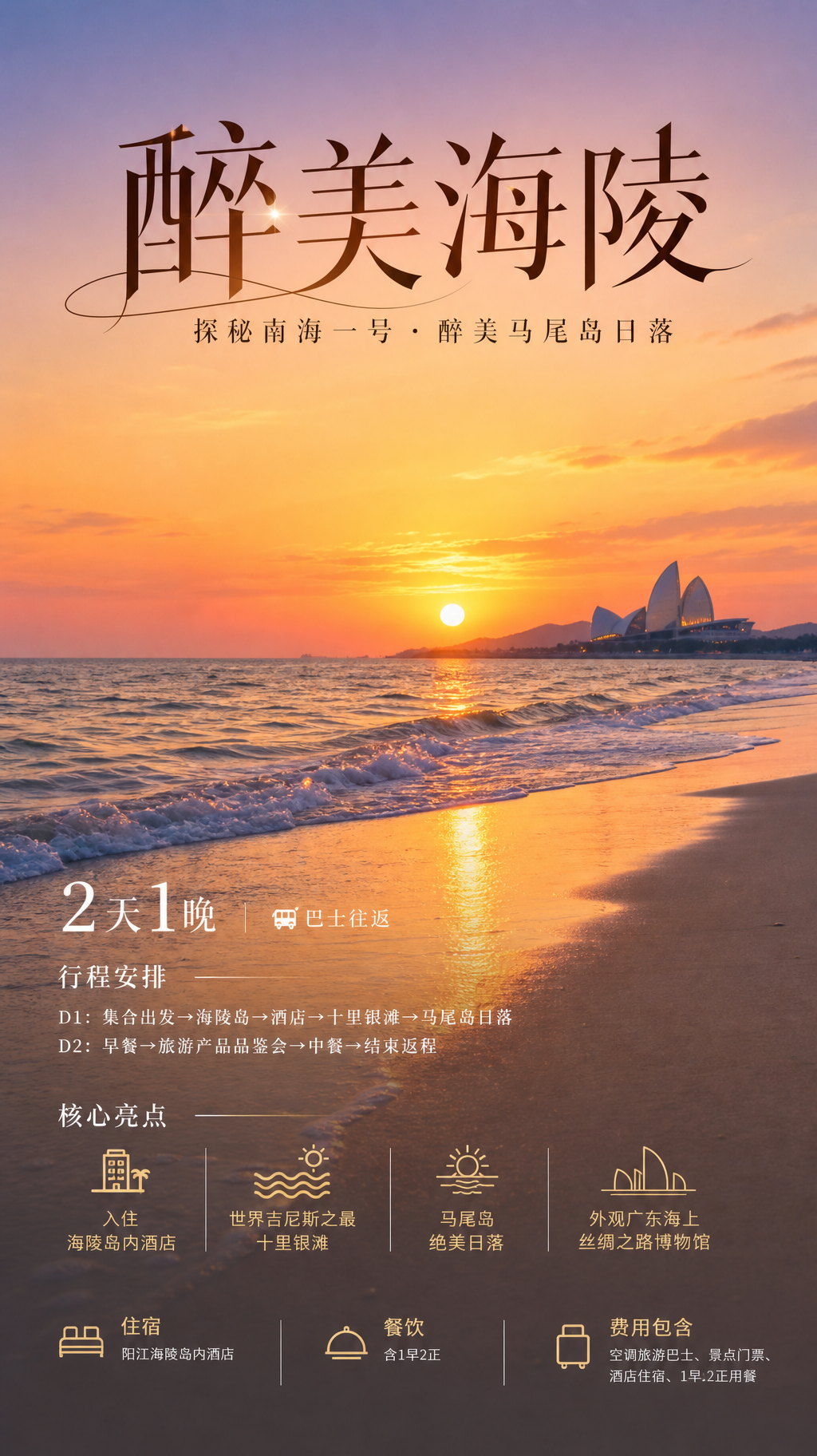 醉美海陵日落海报