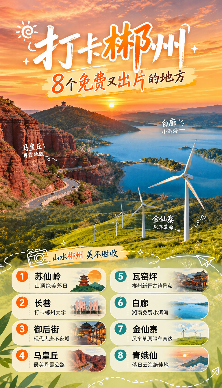 郴州旅游打卡攻略海报