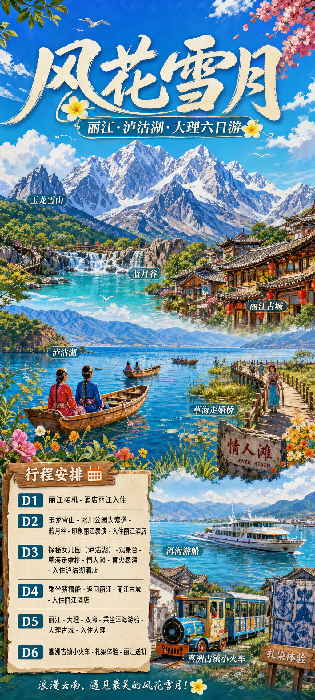 风花雪月云南六日游海报